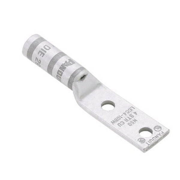 Panduit Copper Compression Lug, 2 Hole, #4 AWG f LCCX4-14CE-L